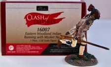 W.Britains The Clash of Empires-Woodland Indian-Running wMusket 1 16007