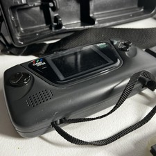 Sega Game Gear Console Bundle Powers On w/ Battery Pack, 4 Games, Case As-Is 