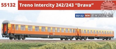 ACME 55132 2er Set Wagen JZ IC Venedig-Budapest ''Drava'' im Maßstab H0 1:87