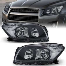 Headlights For 2009-2012 Toyota Rav4 Black Clear Headlamps Pair Leftright Headlights For 2009-2012 Toyota Rav4 Black Clear Headlamps Pair Leftright
