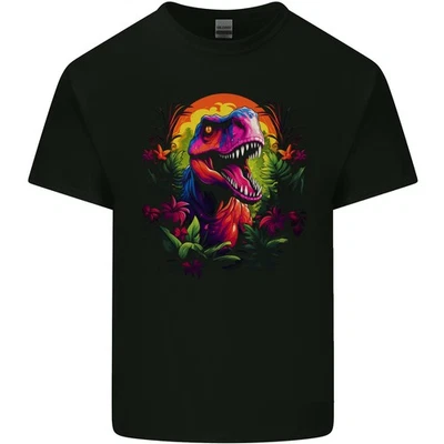 Tropical T-Rex en Un Forêt Avec Lune Enfants - Photo 1/2