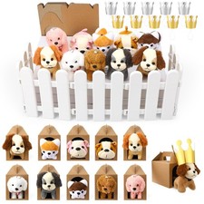 36Pcs Adopt A Puppy Party Favors Mini Stuffed Animals Plush Toy Set Includes ...