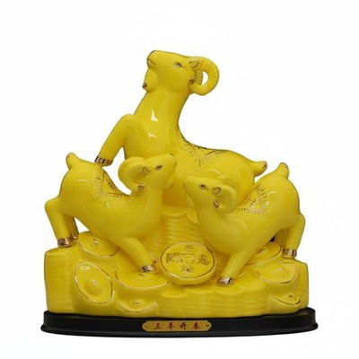 Drei Ziegen Figur exquisite Handwerkskunst chinesische astrologische Schafe Figur