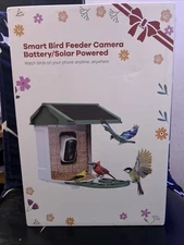 Smart Bird Feeder Camera Battery/Solar Powered (AI Bird Identification) New