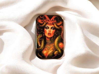 Medusa Queen   Snake Hair   Glam Horror   Dark Fantasy Magnet