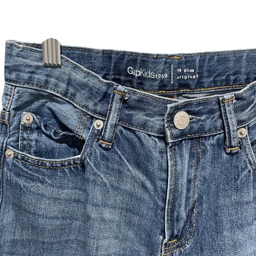 GapKids Original Jeans Medium Wash Boys Size 14 Slim - Picture 3 of 7