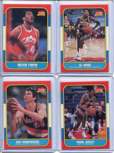 1986 Fleer Basketball Set 84/132 Bol Eaton Malone Webb Scott Rookie Card Kareem - Picture 3 of 21