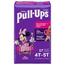 Huggies Pull-Ups Girls 4T-5T Training Pants 38-50lbs Minnie, 17ct