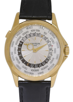 Patek Philippe World Time 5130 Yellow Gold Complications Mens 39.5mm Watch 5130J