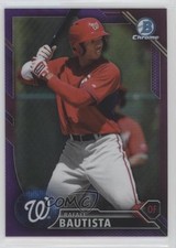 2016 Bowman Chrome Prospects Purple Refractor 19/250 Rafael Bautista #BCP49 0m8