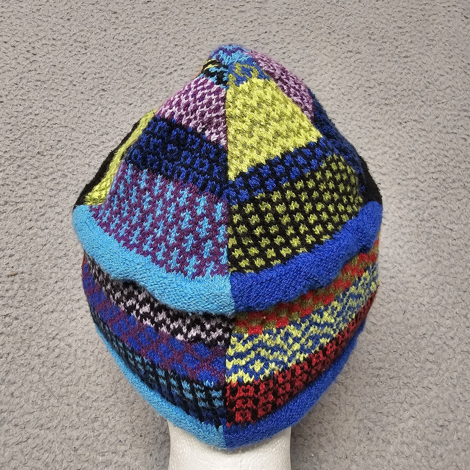 Solmate Socks Beanie Hat Patchwork Winter Cap USA… - image 8