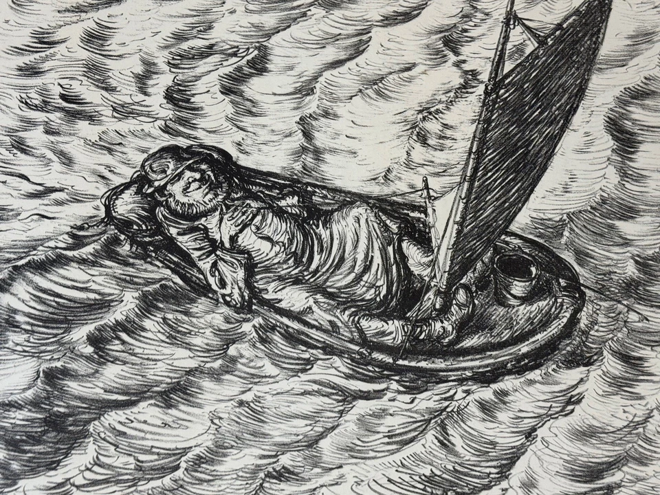 A. Paul Weber, Frohe Fahrt, Lithographie, handsigniert - Bild 3 von 4