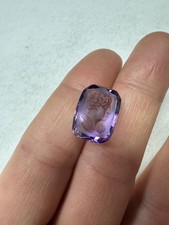 Vintage Genuine Carved Amethyst Cameo. C423