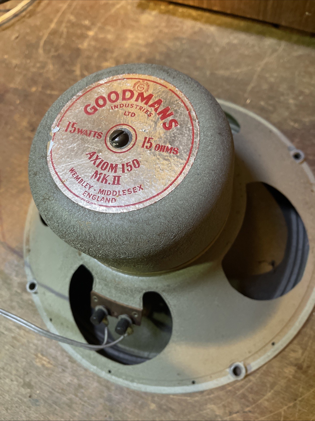 1x Goodmans Axiom 150 MKii MK2 Speaker 12” inch 15w 15 Ohms Alnico Damage Cone