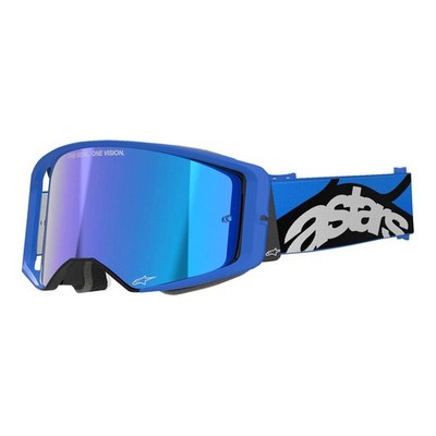 Alpinestars Crossbrille Supertech Stream verspiegelt MX-Brille Enduro Goggle bla