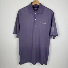 Greg Norman Polo Shirt The Players TPC Sawgrass Purple Striped Mens Small S *