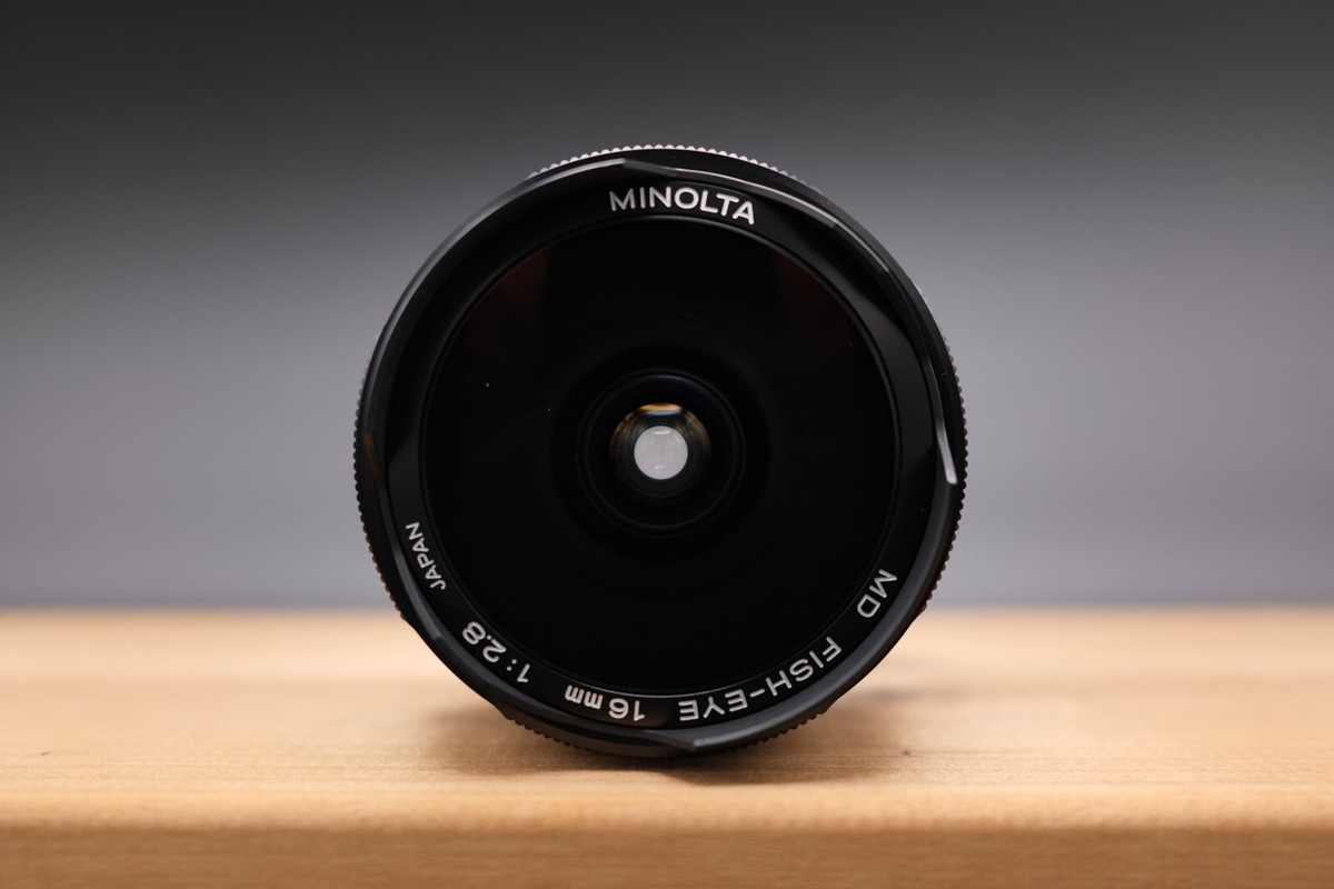 Near mint] Minolta New MD 16mm f/2.8 Fish-eye MF Wide Lens