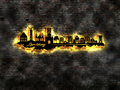 3D LED Landsberg am Lech wall decal skyline wall sticker sticker book travel