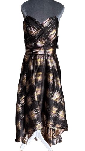 SHOSHANNA Alleah Dress 10 Metallic Bustier Gala Prom Formal Dark Fairy $770 - Picture 13 of 24