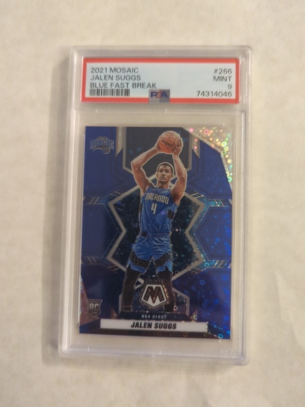 2022 Panini Mosaic - NBA Debut Blue Fast Break Prizm #266 Jalen Suggs /85 (RC)