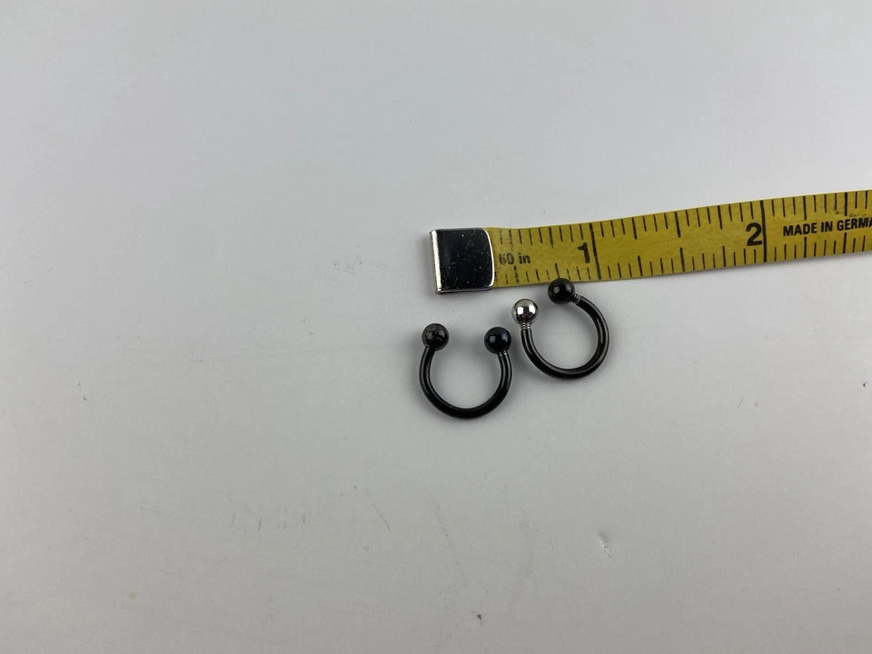 lote de 2 piercing ombligo negro Foto 3 de 3