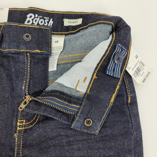 Oshkosh B'gosh Jeans Size 4 Skinny Adjustable Waistband Denim Dark Wash NEW - Picture 6 of 16