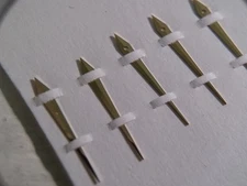 Piaget 9P hands 7mm hour hand and 10.5mm minute hand, yellow/Dauphin