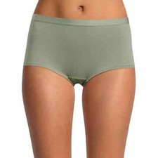No Boundaries Women's Cotton Shine Boyshort Panties Size 2XL Wild Sage Green