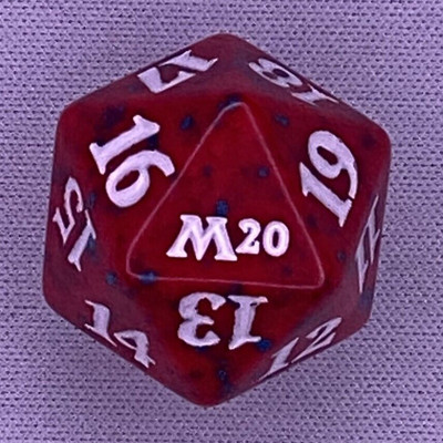 Magic MTG - Spindown / D20 / Life Counter - MAGIC 2020 CORE SET (M20) RED