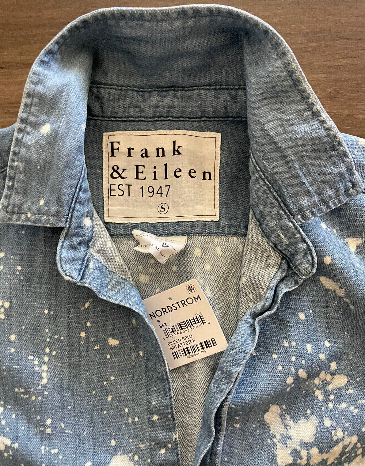 FRANK & EILEEN Eileen Woven Button Up Splatter Paint Denim – Matilda's Life  Style