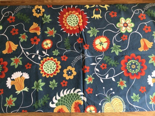 USADAS 2 Fundas de Almohada Amas de Casa IKEA Rosenrips Azul Marino 50cm x 80cm Algodón Floral Folk - Imagen 7 de 10
