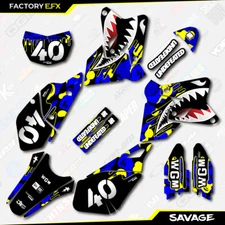 Blue Yellow Savage Graphics Kit fit Suzuki DRZ400SM Drz400s drz400 Supermoto DRZ