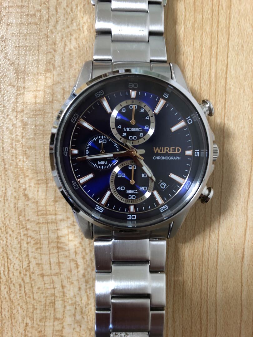 時計 SEIKO WIRED VD57-KJD0 CHRONOGRAPH Seiko Quartz Chronograph Stainless Steel Men's Watch