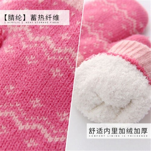 String On Gloves Children's Warm Winter Unisex Gift Best mittens Knitted Lovely - Picture 12 of 17