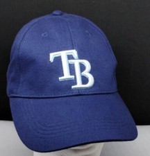 Tampa Bay Rays Youth Hat w/ Hook  Loop Strap Navy/ White/ Light Blue ...New