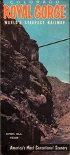 Vintage Colorado Travel Brochure Royal Gorge Railway Line & Bridge c. 1950s