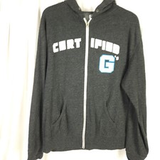 WWE Enzo & Big Cass Certified G Gray Full‑Zip Hoodie Mens 2XL Cotton Poly