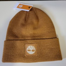TIMBERLAND Contrast Tree Tonal Patch Beanie Hat Wheat NWT