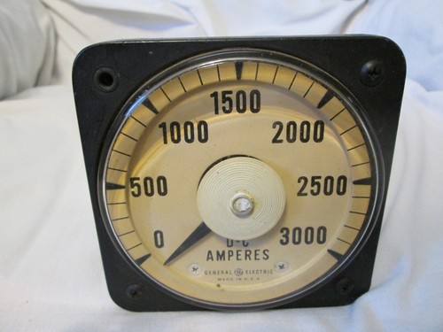 General Electric 0-3000 DC Amperes Meter Modell 8DB - 18A1AA1