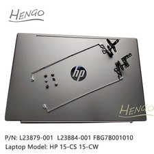 New for HP 15-CS 15-CW Top Case Rear Lid Lot LCD Back Cover Hinge Screws Gray