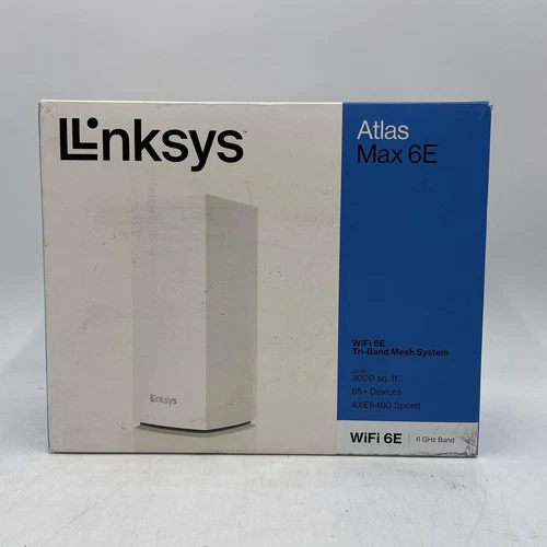 Linksys MX8501 WiFi Atlas Max 6E Gaming Router, Tri-Band up to (AX8400) 8.4Gbps