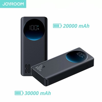 Powerbank Joyroom 30W 20000/30000 mAh USB-A - USB-C Kabel - Schwarz