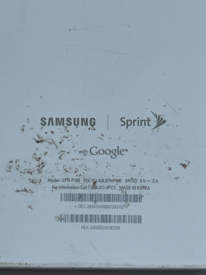 Samsung Galaxy Tab 7" SPH-P100 2GB Wi-Fi 3G Sprint - Screen Cracked - Not Charge - Image 3 of 4