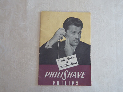 PHILISHAVE PHILIPS 50s/60s Vintage Razor User Manual and Instructions