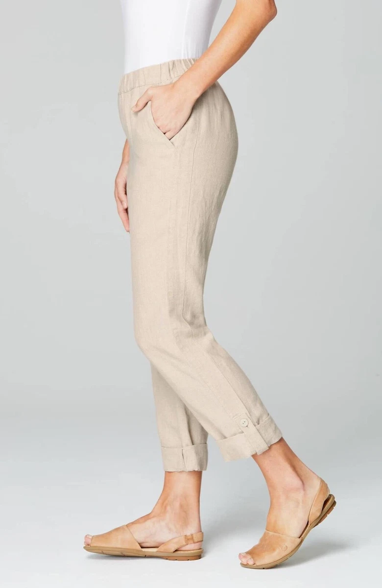 J.Jill 4X NEW Very Cute Pure Jill Linen Slim Leg Pants Flax