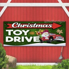 Christmas Toy Drive indoor outdoor banner sign