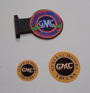 1/24 Diorama GMC Truck Dealer Outdoor Neon Looking 2-Sided Sign