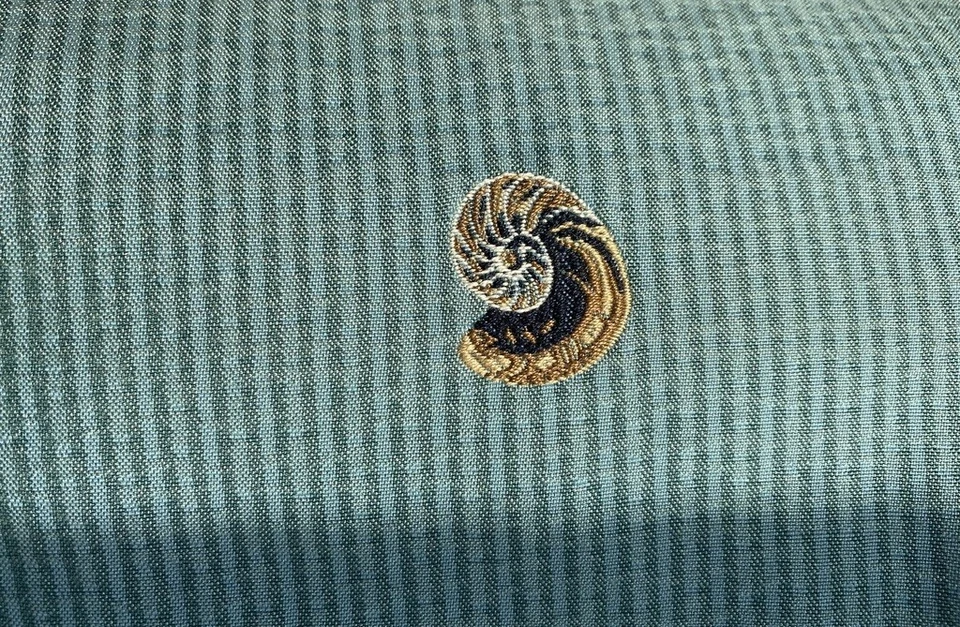 Beach Theme Blue Green Upolstery Fabric 3 yards X 54" Cotton Tapestry Sea Shells - Image 4 of 4