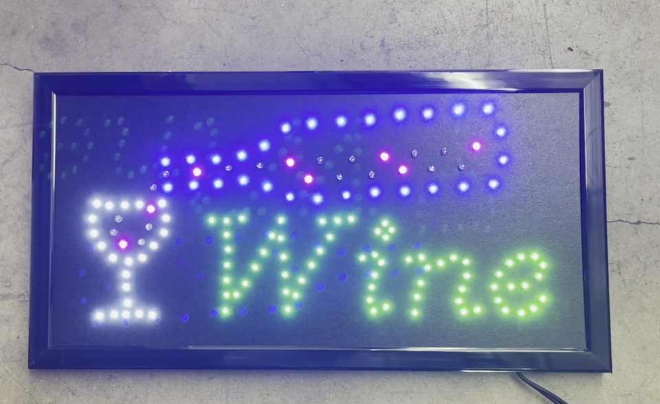 Wine LED Neon Sign,Store Sign,Business Sign,Pub Sign,Club Sign,Bar ...