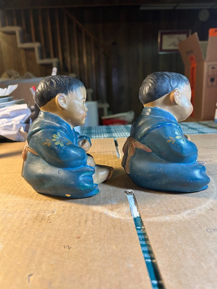 Antigua estatuilla japonesa pintada a mano Foto 4 de 4